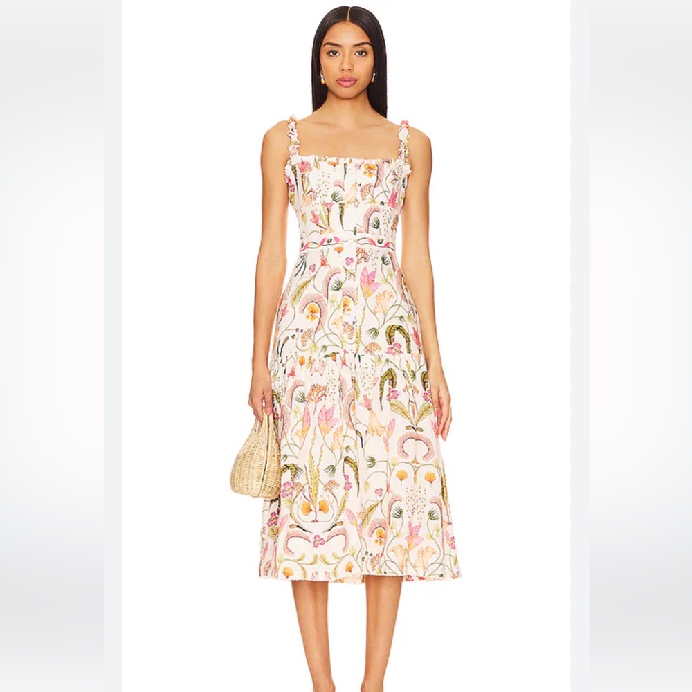 AGUA BY AGUA BENDITA Habitat Nispero Midi Dress
Size: xs in Perfect Condition